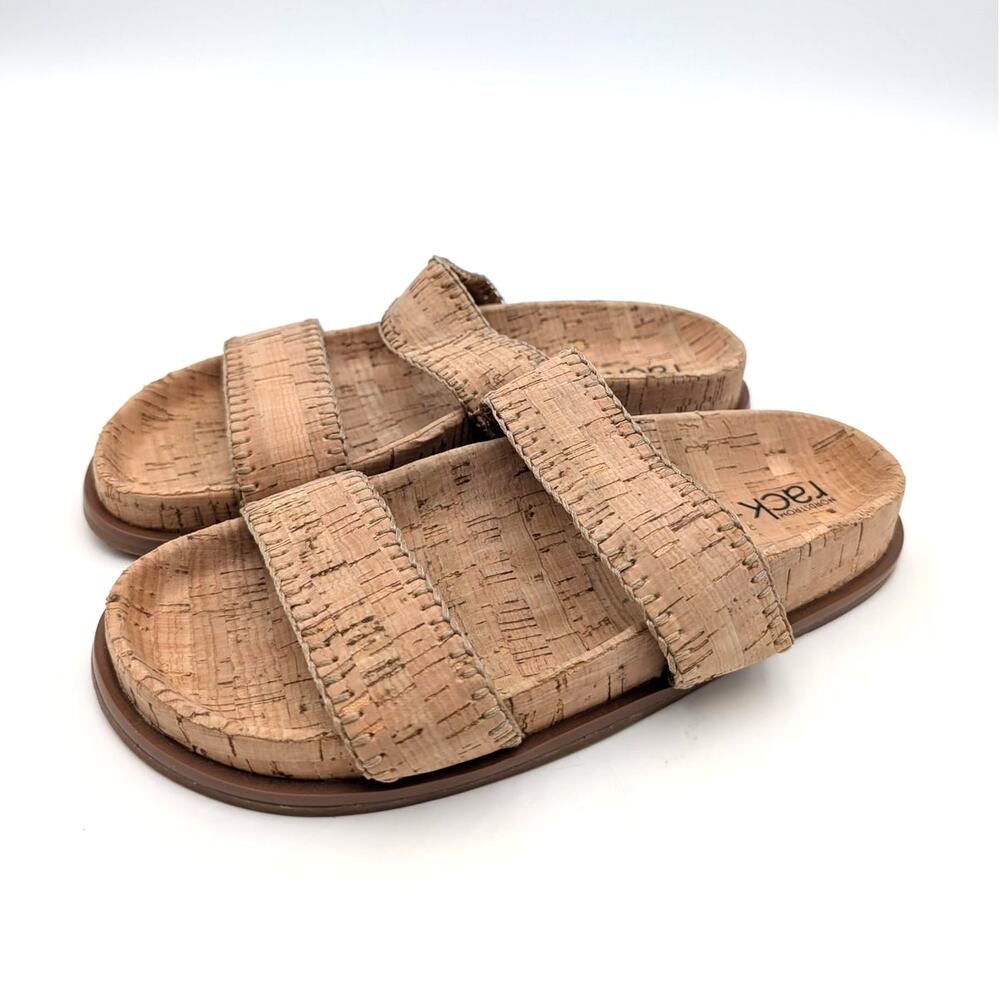 Nordstrom Rack Effingham Slide Sandals Women's Natural Cork Size US5.5M EU35.5